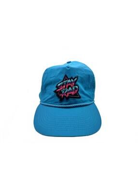 Vintage Stay Rad Neon Blue Snapback Hat